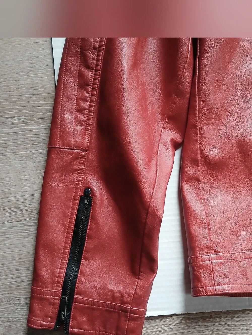 MatPat Authorized Label Signature Red Faux Leather Jacket GAME THEORY Size XL